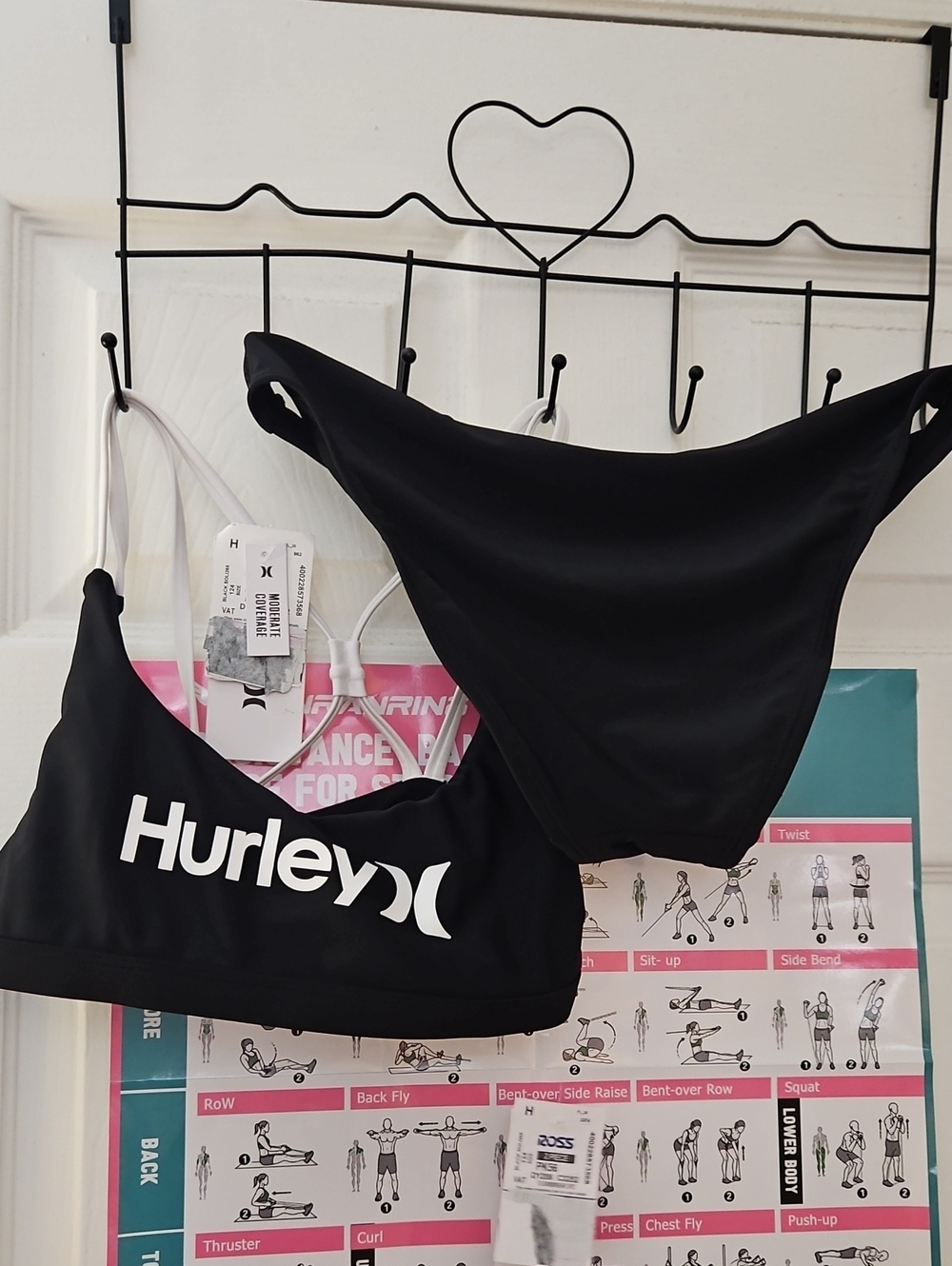 Hurley Black Women's Bikini Top and Bottom Set